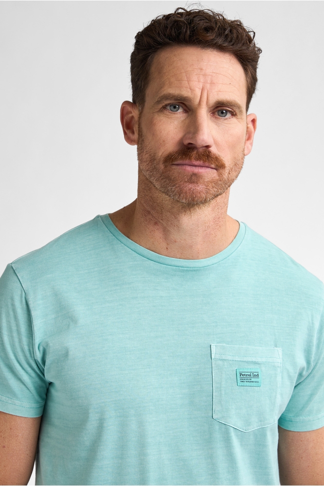 T SHIRT MET BORSTZAK M 1050 TSR632 5180 AQUA